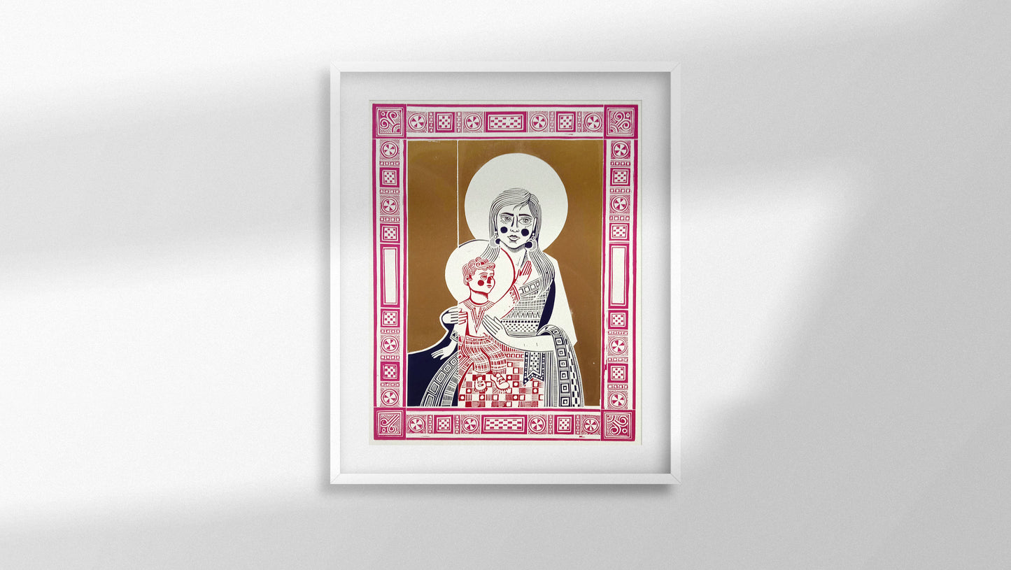 Vierge à l'enfant Rouge